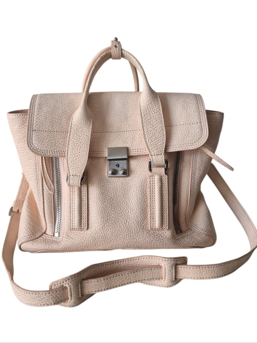 3.1 Phillip Lim Blush Pebbled Leather Satchel Bag